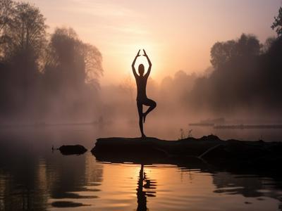 Person practicing yoga